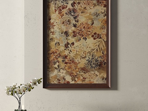  新中式，中古，复古，挂画3d模型 