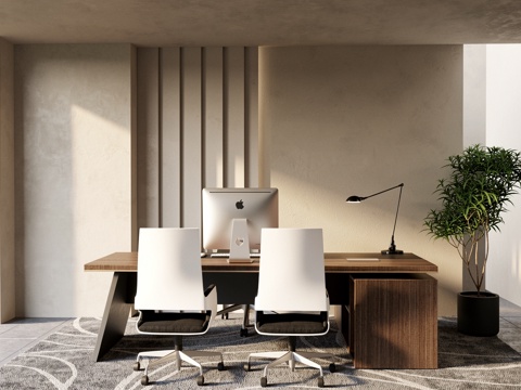 现代办公室su模型