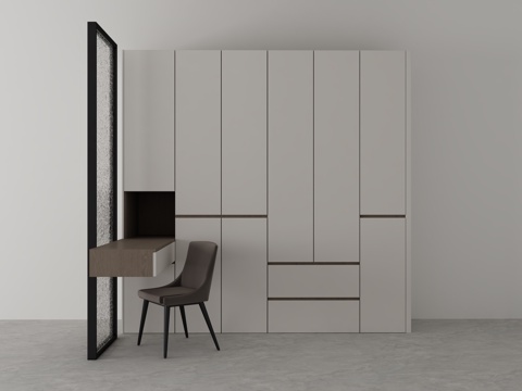  现代衣柜3d模型 