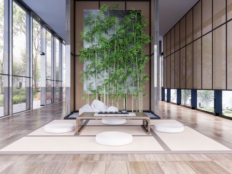 客厅 茶桌 卧室 衣帽间su模型