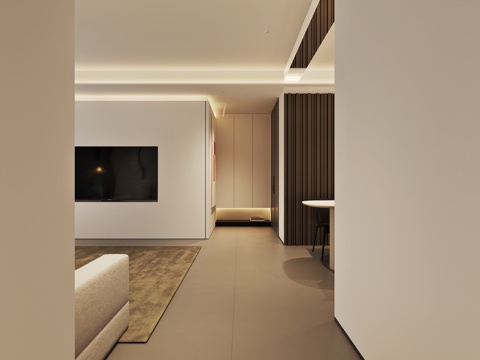  现代过道3d模型 