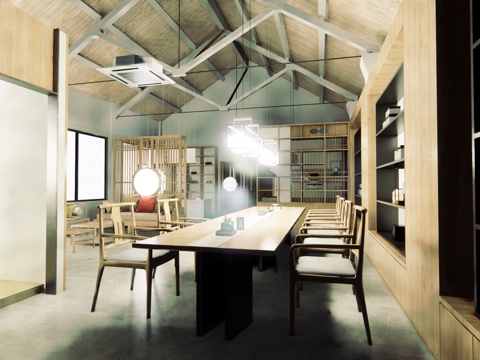 茶室 卧室 衣帽间 家装 茶桌su模型