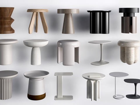 现代茶几 客厅茶几su模型