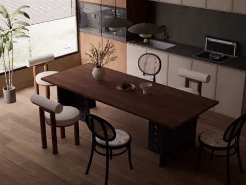 家装 客厅 客餐厅 阳台 卫生间 餐厅su模型