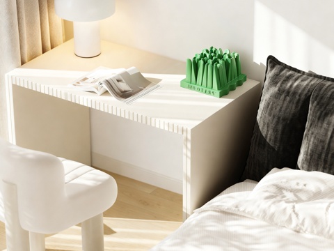  现代书桌椅组合3d模型 