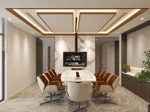 现代  报告厅  会议室su模型