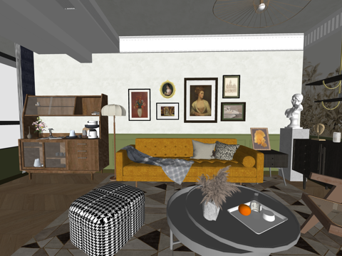 阳台 卫生间 厨房 门窗 茶室 餐厅 家装su模型