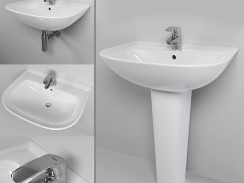  现代洗手台 洗手台3d模型 