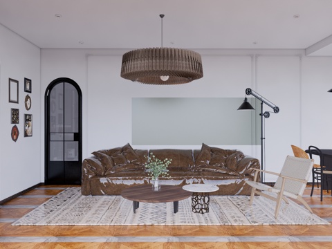 客厅 客餐厅 阳台 卫生间 餐厅 家装su模型