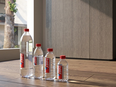  现代矿泉水瓶su模型 