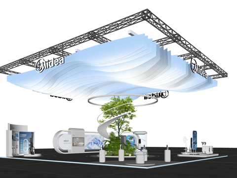办事处 银行电梯 停车场 工装 走廊 政府机构 公共空间su模型