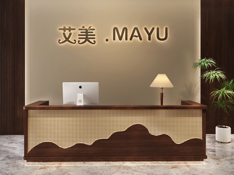  办公前台 酒店前台 餐厅前台 美容院前台 民宿前台3d模型 