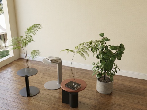 现代茶几边几su模型