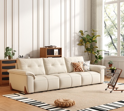  奶油风沙发  布艺沙发 多人位沙发 实木沙发3d模型 