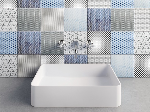  现代洗手台 洗手台3d模型 