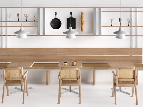 现代咖啡厅桌椅 餐饮桌椅 休闲桌椅 奶茶店桌椅su模型