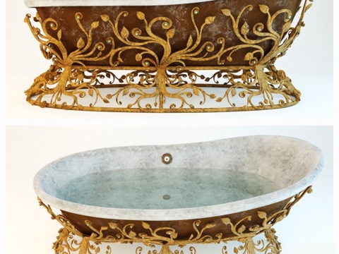  简欧浴缸 浴缸3d模型 