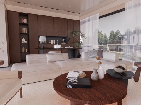 门窗 客厅 阳台 家装su模型