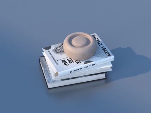  书籍 瓷器 摆件3d模型 