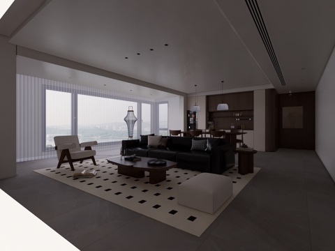 门窗 家装 卫生间 客餐厅 客厅 茶室 阳台su模型