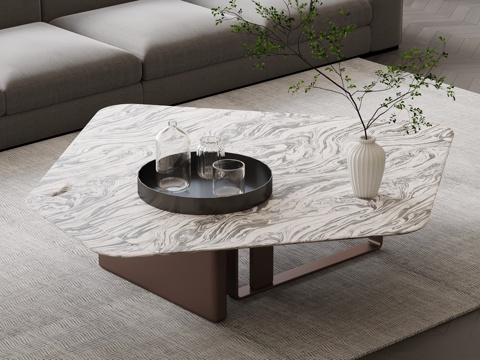 现代意式茶几3d模型