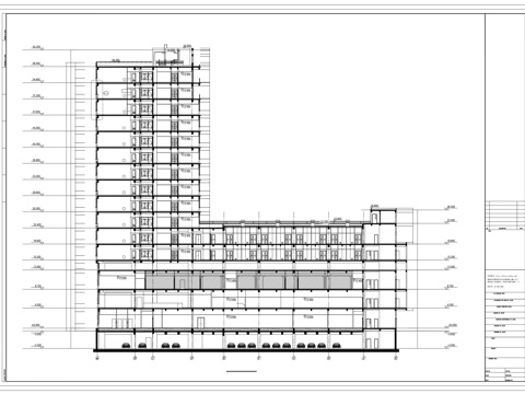 大楼剖面cad施工图