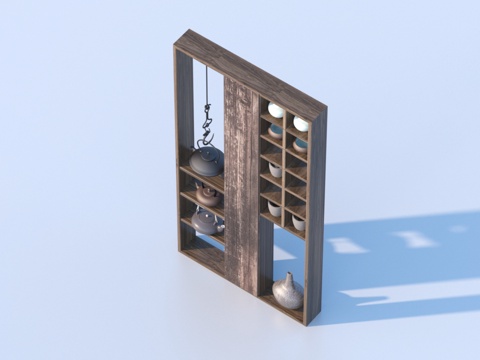  书架 书柜 置物架 装饰架3d模型 