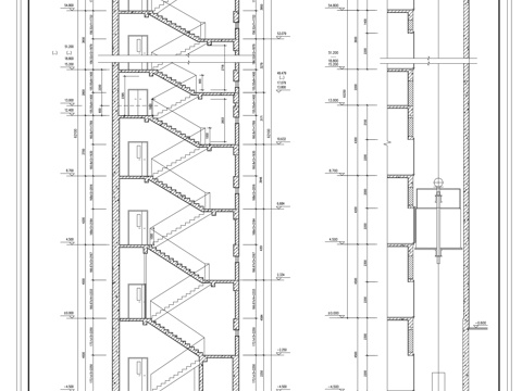 楼梯立面cad施工图