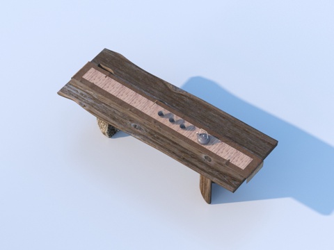  大板茶桌3d模型 