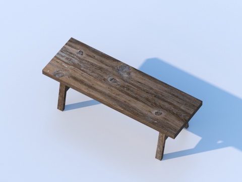  长凳 板凳 凳子 实木凳子3d模型 