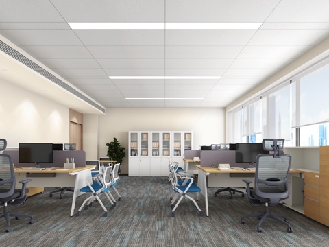 现代企业办公室3d模型