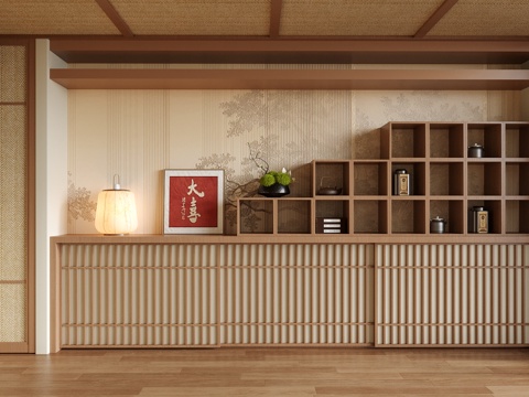  现代茶室柜3d模型3d模型 