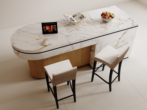 现代吧台吧椅3d模型