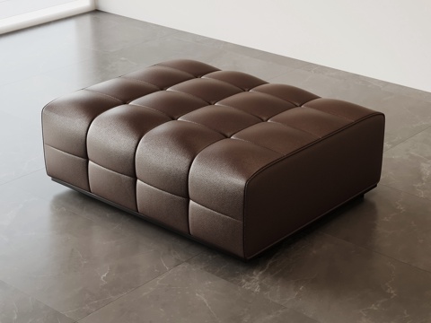  现代意式沙发凳 方凳su模型 