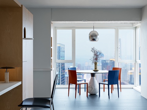  现代餐厅3d模型 