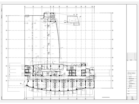 六层平面cad施工图