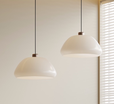  现代奶油风吊灯 小吊灯su模型su模型 