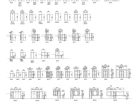 窗立面cad施工图