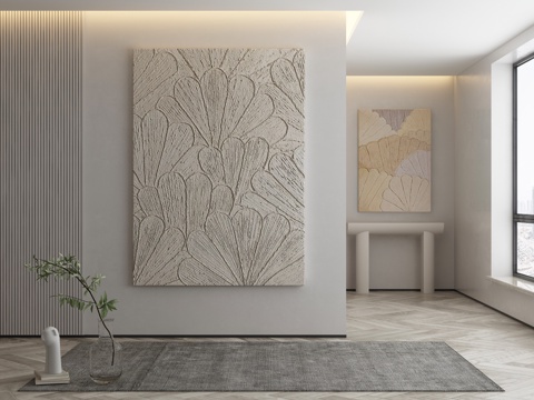 现代简约抽象挂画3d模型