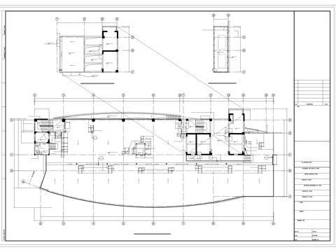 屋顶机房层平面cad施工图