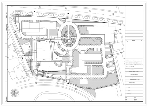 总平面定位图cad施工图
