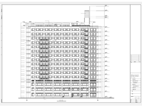 医疗大楼立面cad施工图