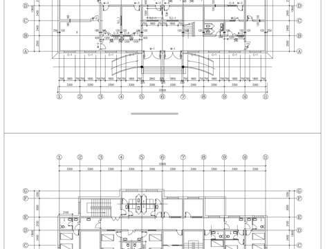 某医院一二层平面图cad施工图
