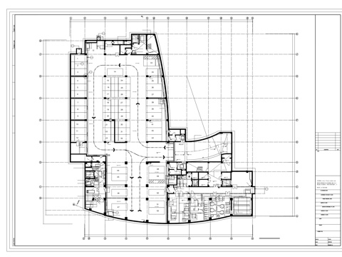 地下一层平面cad施工图