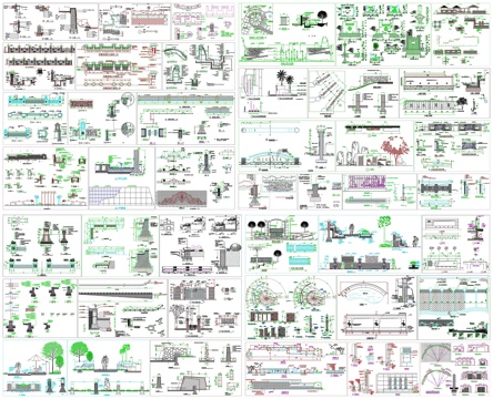 景墙挡土景墙庭院景墙剖面做法工艺详图节点CAD素材图库cad施工图