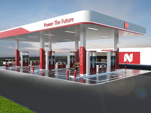 现代加油站 小公建 加油站su模型