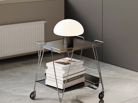  现代意式边几 移动边几 金属边几su模型su模型 