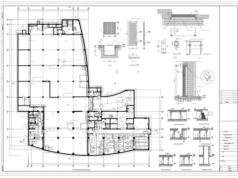 地下一层平面cad施工图