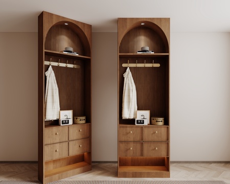 现代开敞衣柜3d模型