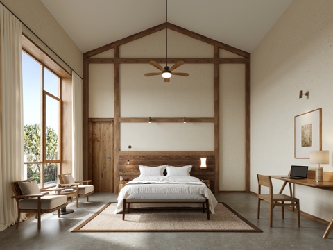  民宿客房3d模型 